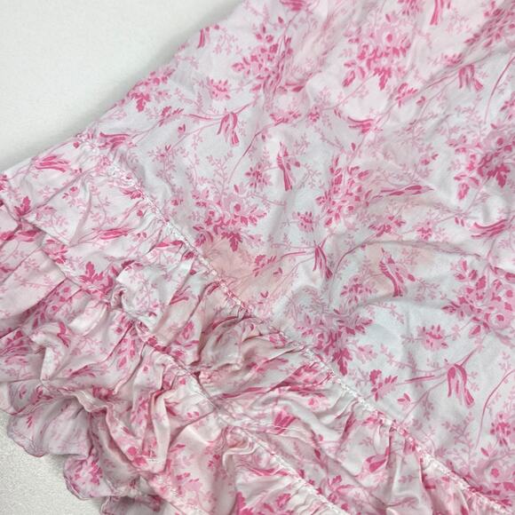 Laura Ashley Dress Girls Sz 5 Pink Floral Sundress Party Frilly Ruffle - Picture 5 of 7